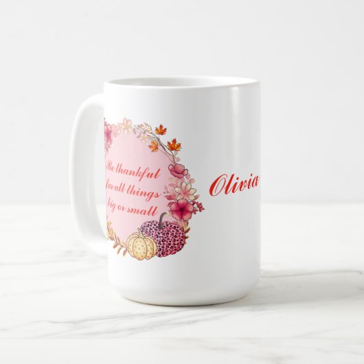 Herfst Koffiekoffie Mok (Voorkant links)