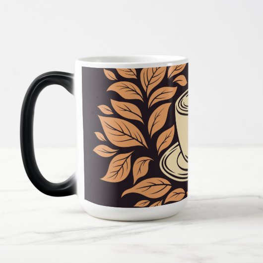 Herfst koffiekop botanisch patroon 15 oz mok (Links)