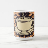 Herfst koffiekop botanisch patroon 15 oz mok (Midden)