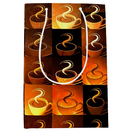 Herfst koffiekopjes medium cadeauzakje (Voorkant)