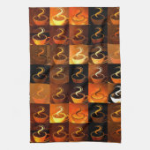 Herfst koffiekopjes theedoek (Verticaal)