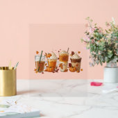 Herfst Koffiepompoen Acryl Bord (Huwelijk)