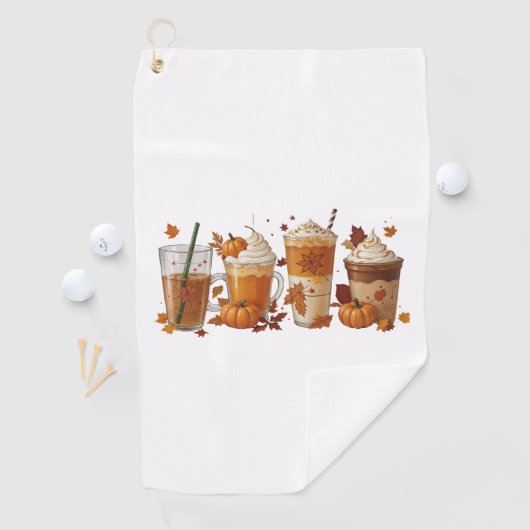 Herfst Koffiepompoen Golfhanddoek (Insitu)