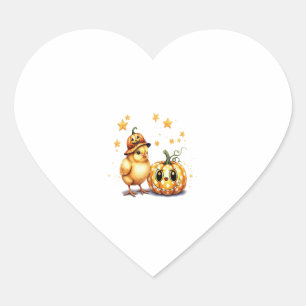 Herfst Koffiepompoen Mok met poes Hart Sticker
