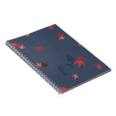 Herfst Koi - blauw Notitieboek (Rechterzijde)