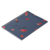 Herfst Koi - blauw Notitieboek (Linkerzijde)