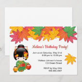 Herfst Kokeshi Doll - Geisha Meisje Verjaardagsfee Kaart (Voorkant / Achterkant)