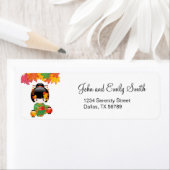 Herfst Kokeshi Doll - Green Kimono Geisha Girl Etiket (Insitu)