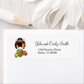 Herfst Kokeshi Doll - Green Kimono Geisha Girl Etiket (Insitu)