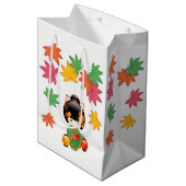 Herfst Kokeshi Doll - Green Kimono Geisha Girl Medium Cadeauzakje (Voorkant Gekanteld)