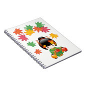 Herfst Kokeshi Doll - Green Kimono Geisha Girl Notitieboek (Rechterzijde)