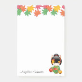 Herfst Kokeshi Doll - Green Kimono Geisha Girl Post-it® Notes (Voorkant)