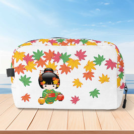 Herfst Kokeshi Doll - Green Kimono Geisha Girl Toilettasje