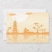 Herfst Kokeshi Doll - Groen Kimono Verjaardagsfees Kaart (Achterkant)