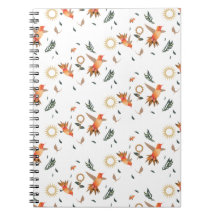 Herfst Kolibrie Bloempatroon Notitieboek