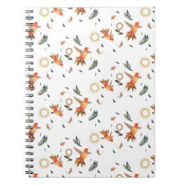 Herfst Kolibrie Bloempatroon Notitieboek