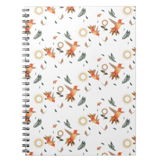 Herfst Kolibrie Bloempatroon Notitieboek