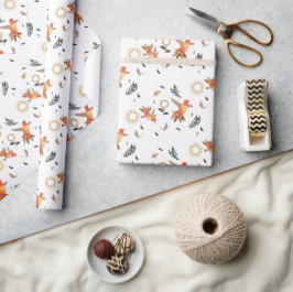 Herfst Kolibrie Botanisch Inpakpapier