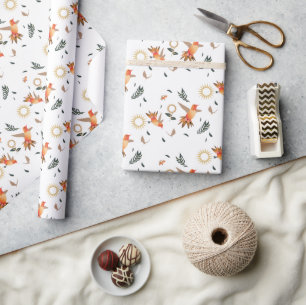 Herfst Kolibrie Botanisch Inpakpapier
