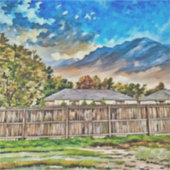 Herfst komt naar Custom-Cut Vinyl Sticker (Voorkant)