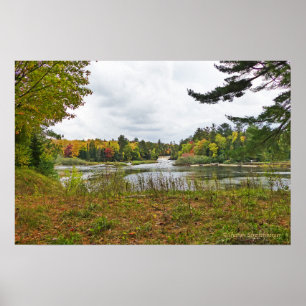 HERFST KOMT NAAR TAHQUAMENON FALLS GEBIED/ MICHIGA POSTER