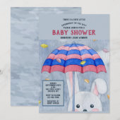 Herfst Konijn Baby Shower Uitnodiging (Voorkant / Achterkant)