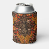 Herfst konijn op bruin blikjeskoeler (Blikje Achterkant)