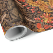 Herfst konijn op bruin cadeaupapier (Rol Hoek)