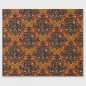 Herfst konijn op bruin cadeaupapier (Vlak)