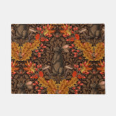 Herfst konijn op bruin deurmat (Voorkant)