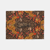 Herfst konijn op bruin fleece deken (Voorkant (Horizontaal))