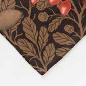 Herfst konijn op bruin fleece deken (Hoek)