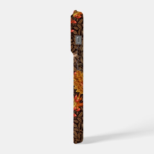 Herfst konijn op bruin iPhone hoesje (Linkerkant)