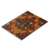 Herfst konijn op bruin notitieboek (Linkerzijde)