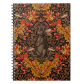 Herfst konijn op bruin notitieboek (Voorkant)