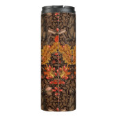 Herfst konijn op bruin thermosbeker (Achterkant)