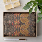 Herfst konijn op bruin tissuepapier (Geschenk)