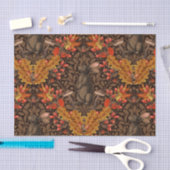 Herfst konijn op bruin tissuepapier (Craft)