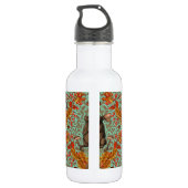 Herfst konijn op lichtgroen waterfles  (Achterkant)