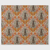 Herfst konijn op off white cadeaupapier (Vlak)