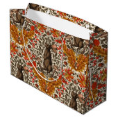 Herfst konijn op off white groot cadeauzakje (Achterkant Gekanteld)