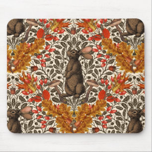 Herfst konijn op off white muismat