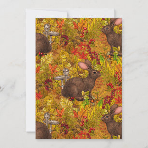 Herfst Konijn op oker