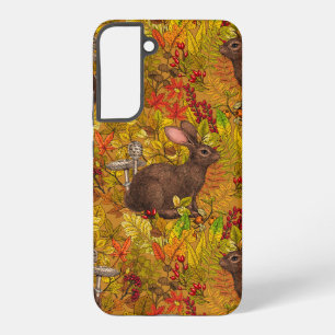 Herfst Konijn op oker Samsung Galaxy Hoesje