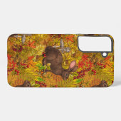 Herfst Konijn op oker Samsung Galaxy Hoesje (Achterkant horizontaal)