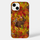 Herfst Konijn op rood Case-Mate iPhone Case (Achterkant)