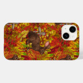 Herfst Konijn op rood Case-Mate iPhone Case (Achterkant (horizontaal))