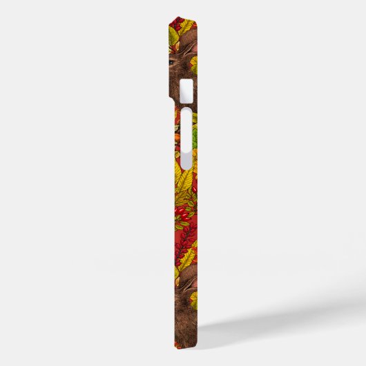 Herfst Konijn op rood Case-Mate iPhone Case (Achterkant / Links)