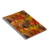 Herfst Konijn op rood Notitieboek (Rechterzijde)