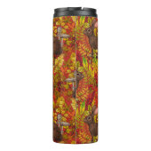 Herfst Konijn op rood Thermosbeker (Achterkant)